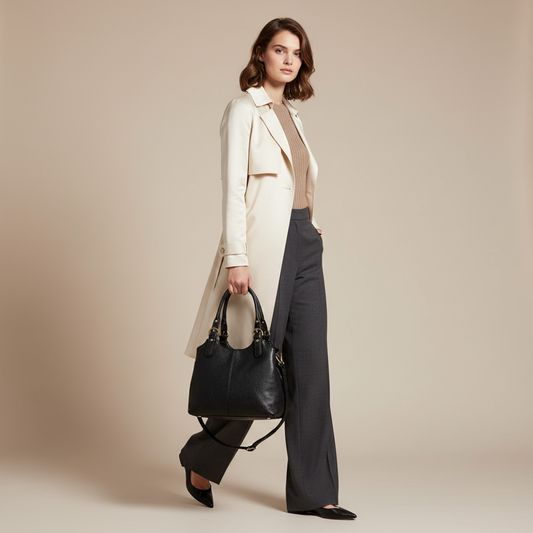 The Everyday Structured Shoulder – Spacious Vegan Tote Bag - The Mayfair Tote